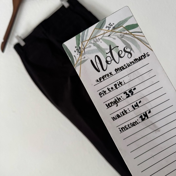 Black Straight Trouser Pants Professional Office Workwear Staple Size 3/4 Clasp - Picture 7 of 9